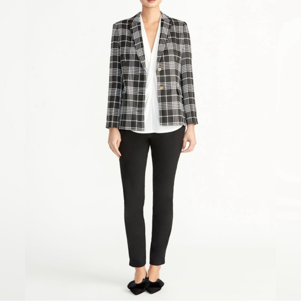 Rachel Roy Collection Black and‎ White Plaid Blazer Size 18W NWT
